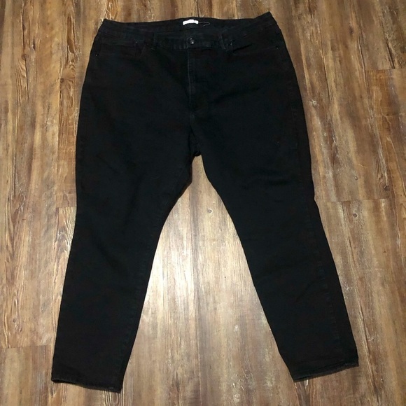 Good American Jeans 28-32 Stretch High Rise Denim in Black165 Wash - Picture 1 of 5